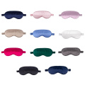 19Momme wholesale women travel relaxed satin fabric eye cover pink silk eye mask logo